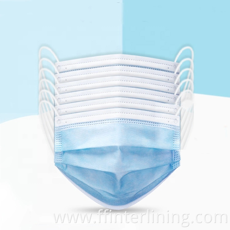 3ply Disposable Anti Pollution Face Shield Non-Woven Winter Dust Mask